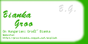 bianka groo business card